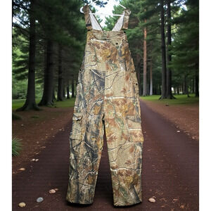 RealTree Dungarees Men's Size XL 40-42 Camouflage Bib Canvas Hunting Overalls